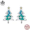 Pendientes Navideños de Invierno Avale S925 Pendientes de Papá Noel y Reno Pendientes de Joyería Accesorios al por Mayor para Mujer