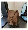 Bolsa Estilo Preguiçoso Coreano com Franjas 2026 Novo Modelo para Mulheres, Grande Capacidade, Elegante Bolsa de Ombro/Transversal para o Dia a Dia