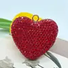 Accesorios para Llavero de Corazón Full Diamond Transfronterizos Colgante para Llave de Coche Colgante en Forma de Corazón Incrustado de Diamantes DIY Encanto para Bolso