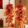 Decorações Pendentes de Frutas Vermelhas para o Ano Novo 2027 Decorações Festivas de Porta para o Ano Novo Chinês, Entrada Principal, Decorações do Ano do Bode