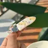 Clip de pico de pato de color ácido acético con diamantes en forma de gota de agua, clip lateral con textura, clip dulce y lindo para flequillo, nuevo de primavera y verano