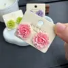 Pendientes Colgantes de Flor de Resina con Aguja de Plata Estilo Vintage de Hong Kong, Aretes de Tachuela de Temperamento Simple y Lujoso, Nuevos Pendientes de Moda 2026 para Mujer
