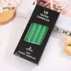 10 pzas/en caja vela de varilla larga vela roja neta cena a la luz de las velas restaurante occidental vela cilíndrica corte de energía de emergencia iluminación del hogar