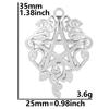 Pingente de flor de pentagrama de aço inoxidável 18K dourado colorido, pingente de colar, brincos, acessórios faça você mesmo