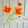 4 cabeças reunindo gesang flor casamento local fileira decoração flor de seda casamento banquete salão arranjo de flores simulação cosmos flor falsa