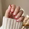 Arte de Uñas Transfronterizo Europeo y Americano Más Vendido Colección Francesa, Uñas Portátiles de Longitud Media Francesas Simples, Modernas, Frescas, Clásicas Venta al por Mayor