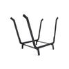 Suporte de lenha de ferro padrão simples preto fosco Rack de armazenamento de toras removível Suporte de lenha interno e externo