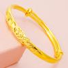 Pulseira simples banhada a cobre ouro puro ouro de areia pavão para mãe estilo étnico casamento noiva esmalte cloisonné push-pull pulseira feminina