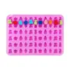 Molde de Silicona Animal Fruta Azúcar QQ Casero Dibujos Animados Gelatina Grado Alimenticio Resistente a Altas Temperaturas Horneado Gominola Goteo Molinillo