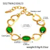 Diseño de Rueda de la Fortuna Oro de 18 Quilates Acero Inoxidable Tobillera Colorida Nicho Elegante Versátil Verano Lujo Accesible Tobillera Joyería para el Pie
