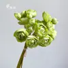 Flores de Lótus Artificiais Transfronteiriças para Decoração de Sala de Estar Interna e Mesa de Jantar, Ornamentos de Arte de Flor de Chá, Flores Artificiais para Atacado