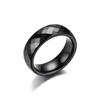 Anillo Cerámico de Molienda Rombo Popular Moda Europea y Americana Anillo de Pareja de Gama Alta Joyería de Mano Transfronteriza Venta al por Mayor