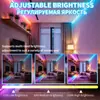 Tira de luz ambiental 5050RGB transfronteriza, alimentada por USB, control remoto de 20 teclas alimentado por batería, control de sonido musical colorido