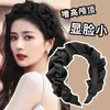 Faixa de cabelo elegante e moderna de alta qualidade para afinar o rosto e reduzir a idade, com aba larga, para mulheres, com alta coroa, presilha para linha do cabelo, ninho de cabelo, faixa de cabeça, adorno de cabeça, elástico de cabelo