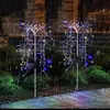 Luzes de LED tipo fogos de artifício com fio de cobre, luzes decorativas para pátio, jardim e gramado, luzes externas à prova d'água, novas luzes solares de montagem no solo