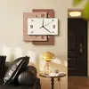 Reloj de Sala de Estilo Medieval Pintura Decorativa, Pintura Colgante de Pared de Fondo para Sofá de Alta Gama, Reloj Creativo, Mural de Reloj de Pared para el Hogar
