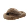 Pantuflas Mao de talla grande con suela gruesa de comercio exterior para mujer, otoño e invierno 2022, estilo coreano, para el hogar, con punta abierta y cruzadas, de algodón.