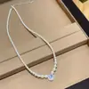 Collar de Perlas Shijia con Colgante Redondo Degradado de Diamante Completo en Plata de Ley S925 Joyería Elegante de Lujo Accesible para Mujeres
