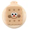 Peine Pequeño de Galletas Lindo Portátil Mini Peine de Cojín de Aire Estudiante Plegable Peine de Bolsa de Aire Peine Masajeador Espejo Integrado