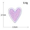 Pequeno Patch de Tecido Bordado, Rosto Sorridente Redondo, Coração Pêssego, Coração de Amor, Patch de Bordado Computadorizado com Verso Adesivo, Patch para Reparo de Furos Sem Costura, Badge