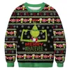 Moletom redondo europeu e americano de Natal e Halloween para homens, camiseta básica casual de manga longa com estampa digital 3D para mulheres