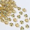 Antigo dourado de areia gota óleo porta-flores decoração contas soltas pulseira DIY joias contas cloisonné espaçador acessórios materiais