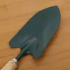 Herramientas de plantación de microjardinería de 36 cm de longitud completa, pala grande y puntiaguda para flores, pala para flores con mango de madera, pala pequeña, pala pequeña