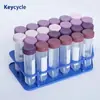 Tubo de Centrífuga de Laboratorio Tubo Dispensador de Granos de Café Plástico PP 25/50ml 100ml Botella Dispensadora de Pie con Soporte
