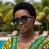 Moda Europea y Americana Nuevas Gafas de Sol Ojo de Gato, Elegantes y Versátiles de Moda Exageradas para Mujer, Protección UV, Gafas Estilo Ins