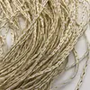 Corda Sousse com rayon dourado Corda K pit com renda decorativa dourada para roupas Alça de presente Cinto trançado