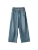Jeans Casuales para Mujer 26 Primavera/Verano Nuevos de Cintura Alta Pierna Recta Holgados Adelgazantes Cómodos Pantalones Largos