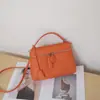 Bolsa Transversal Texturizada Estilo 2026, Bolsa de Mão de Luxo para o Dia a Dia, Bolsa Feminina Versátil Colorida em Couro Genuíno para Primavera e Verão