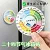Veinticuatro Términos Solares Conocimiento Mini-Ciencia Redondo con Buena Fortuna Disco Bendición Acrílico Plano Exquisito Imán para Refrigerador Pegatina