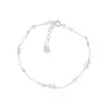 Pulsera Elegante de Perlas de Plata de Ley S925 para Mujer, Pulsera Versátil Apilable Exquisita de Lujo Ligero con Acabado de Alta Gama y Tacto Suave