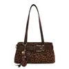 Bolso Casual de Gran Capacidad con Estampado de Leopardo para Mujer 2026 Nuevo Otoño/Invierno Retro Versátil Bolso de Hombro Único Bolso Tote para el Trabajo