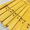 Tubo de bambu agitando hexagrama três peças fofoca vara de bambu tubo de palitos de bambu Ferramenta inicial de hexagrama Yi Jing sessenta e quatro hexagrama 6-64 hexagrama livre Quadrado