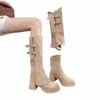 2026 Botas de Felpa de Tacón Alto Estilo Nuevo para Mujer Temporada Otoño/Invierno Botas Largas Botas de Caballero de Caña Alta Dos Vías Desmontables Botas Adelgazantes