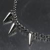 Collar Minimalista con Tachuelas y Borlas para Hombre, Diseño de Nicho Hip-Hop de Moda, Cadena para Clavícula de Lujo Ligero de Alta Gama para Mujer, Cadena de Acero Inoxidable