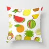 Suministro directo de fábrica funda de almohada de verano de fruta fresca súper suave personalizable funda de cojín trasero de piel de melocotón impresa