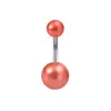 Anillo para ombligo de perla de imitación acrílica 10 colores joyería para piercing corporal de acero inoxidable clavo para ombligo fábrica directa Amazon