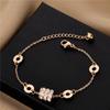 Pulseira Simples de Aço Titânio Estilo Coreano Feminina Design de Nicho Ins Celebridade da Internet Pulseira para Cintura de Homem Pequeno Pulseira Elegante Versátil