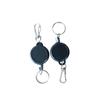 Hebilla de tracción fácil de 3.5 cm negra personalizada cordón grueso anti-pérdida hebilla llavero de marca nueva de ABS fácil extracción