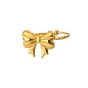 Anel Feminino Dourado em Aço Titânio Não Desbota, Design de Nicho Acessível, Laço Transfronteiriço Aliexpress, Tendência Ins