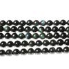 Brasil natural Grado 6A obsidiana ojo verde cuentas sueltas cuentas redondas ojo colorido pulsera dorada con cuentas productos semiterminados envío gratis