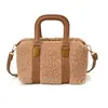 Bolsa de Lã de Cordeiro Retrô Outono/Inverno 2026 Luxo Leve de Alta Qualidade Bolsa Almofada Boston de Pelúcia Bolsa de Mão Feminina