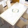 Tapete de mesa de vidro macio em PVC à prova d'água à prova de óleo toalha de mesa descartável tapete retangular para mesa de trabalho toalha de mesa isolante resistente a manchas tapete para mesa de centro