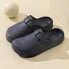 Pantuflas de Punta Cerrada para Mujer, Zapatos para el Hogar de Interior y Exterior, Zapatos de Pareja, Zapatos de Enfermera, Zapatos de Punta Cerrada Eva a Prueba de Salpicaduras, Impermeables de Color Caramelo