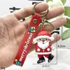 Nuevo Colgante Llavero de Navidad Dibujo Animado Papá Noel Colgante Árbol de Navidad Colgante Pequeño Regalo de Navidad Venta al por Mayor