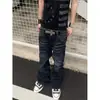 Comercio Exterior Retro Americano Cuchillo Curvo para Mujer Otoño Nuevo Diseño de Calle Alta Holgado Adelgazante Caída Pantalones de Pierna Ancha Hombre