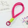 Cordón Corto para Teléfono Móvil con Combinación de Colores Anudado Trenzado Llavero de Felpa Cordón Trenzado Sling Anti-Pérdida 15cm
